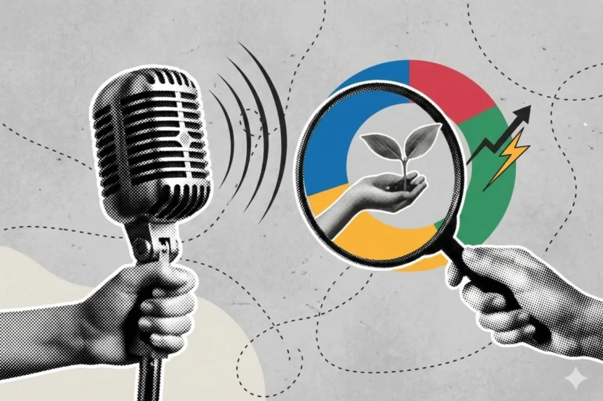 Visualizing Voice Search Optimization for Growth through the lens of audio input and data-driven scaling.